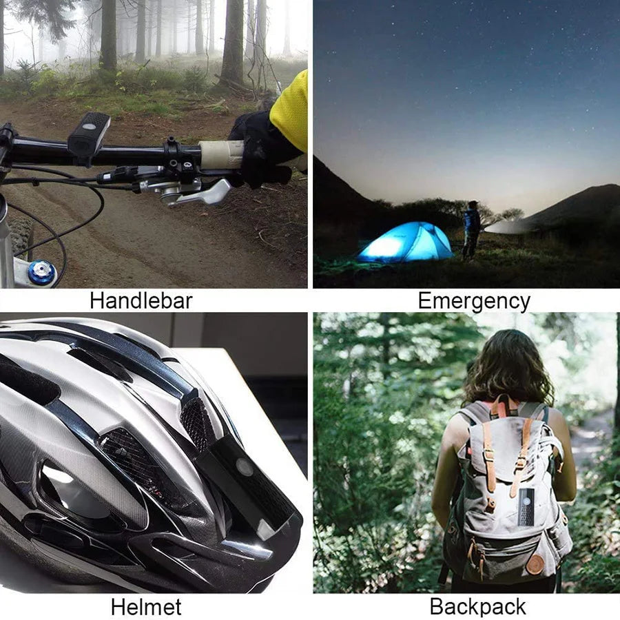 USB Rechargeable LED Bike Headlight & Taillight Set