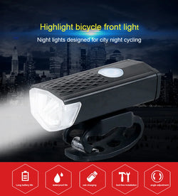 USB Rechargeable LED Bike Headlight & Taillight Set