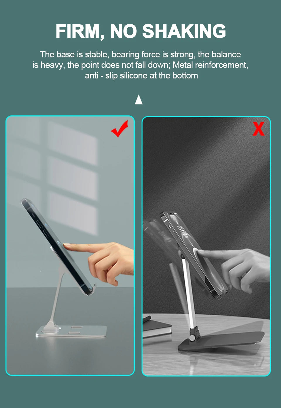 Aluminum Foldable Phone & Tablet Desk Stand