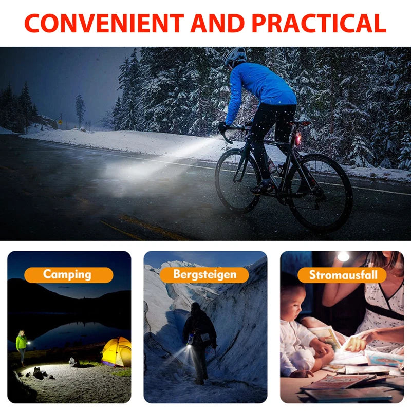 USB Rechargeable LED Bike Headlight & Taillight Set