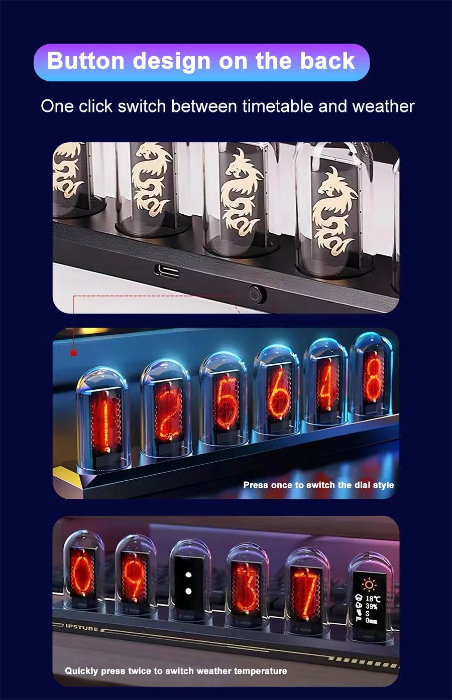 GlowTube RGB Nixie Clock
