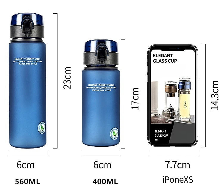 HydraGo BPA-Free Leakproof Sports Water Bottle