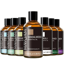 MAYJAM 100ml Essential Oil with Dropper (Sandalwood, Lavender, Eucalyptus, Vanilla)
