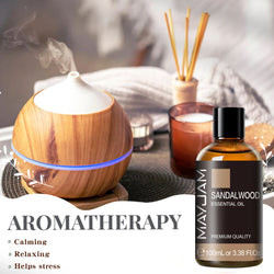 MAYJAM 100ml Essential Oil with Dropper (Sandalwood, Lavender, Eucalyptus, Vanilla)