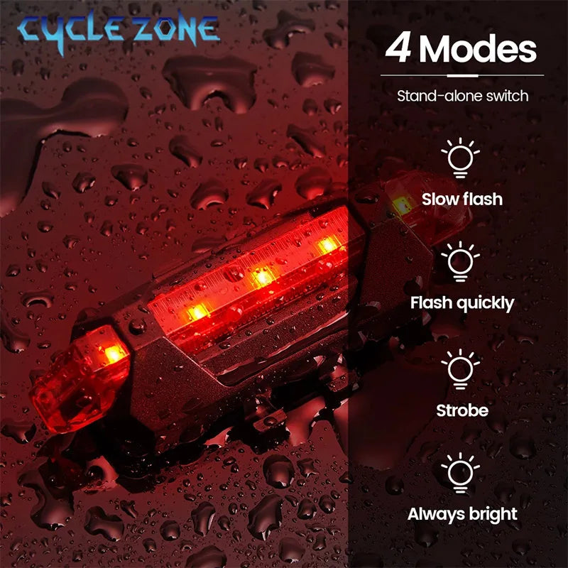 USB Rechargeable LED Bike Headlight & Taillight Set