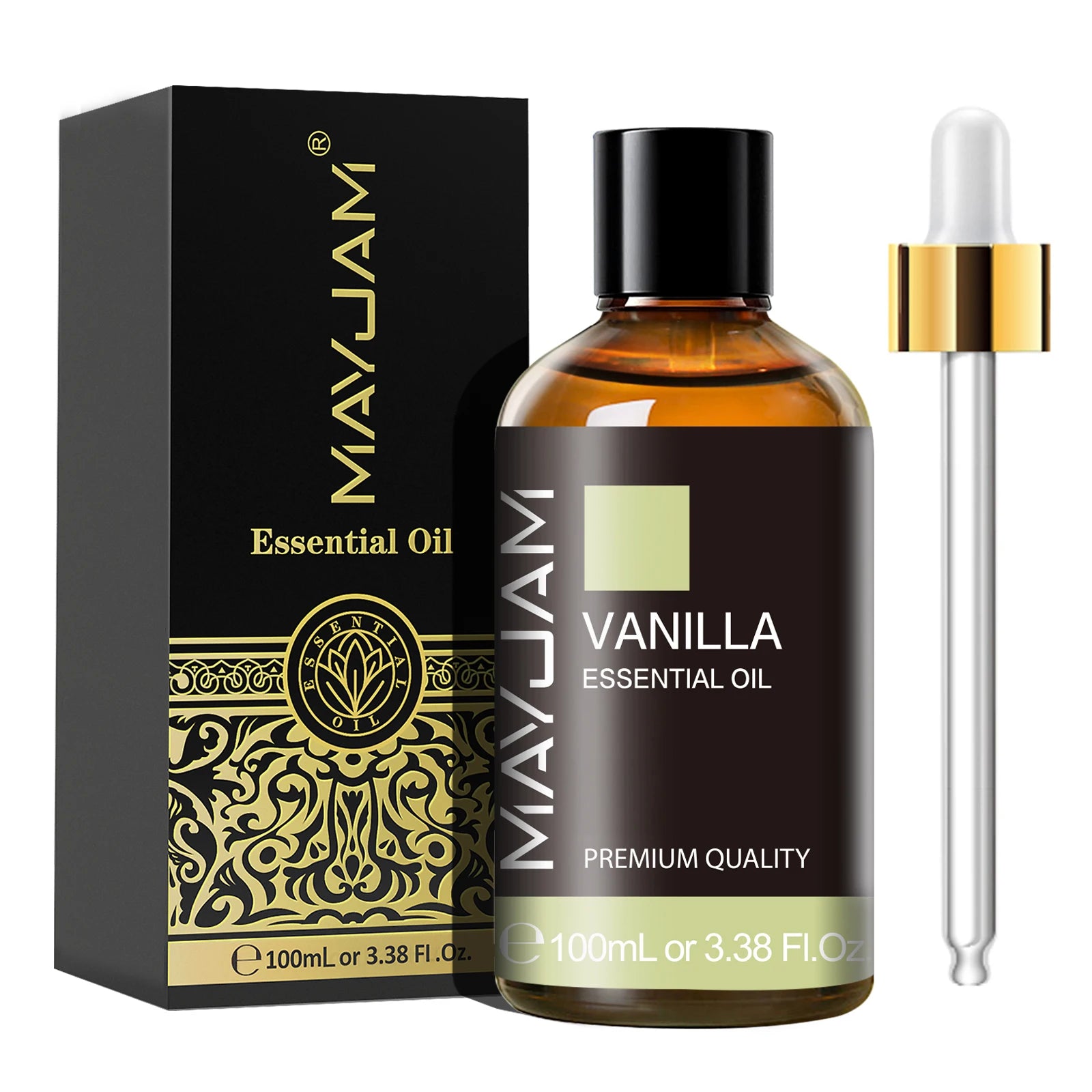 MAYJAM 100ml Essential Oil with Dropper (Sandalwood, Lavender, Eucalyptus, Vanilla)