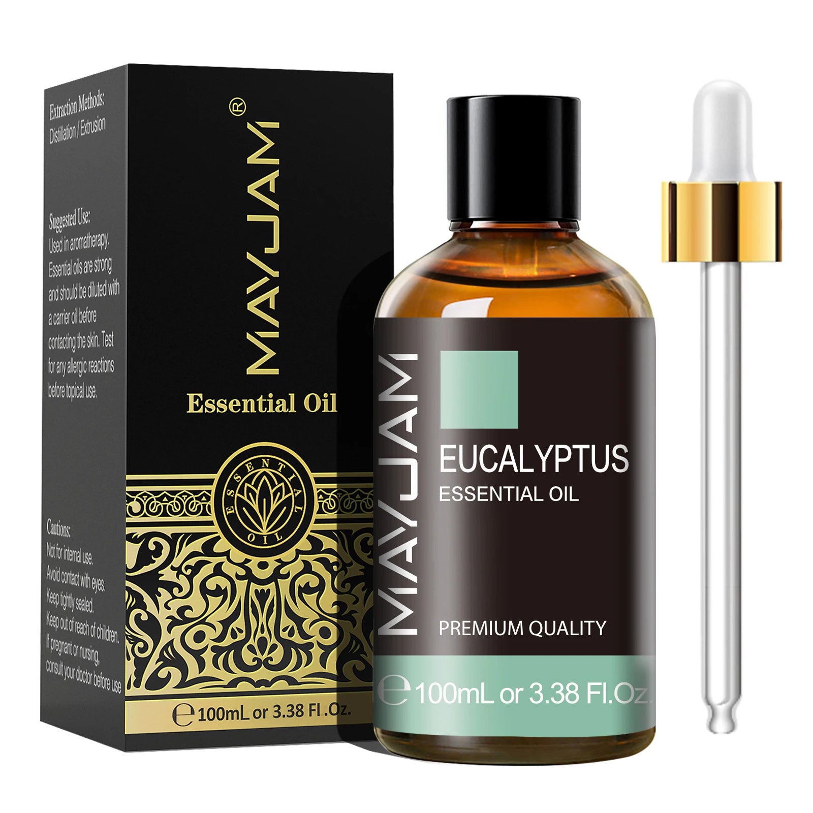 MAYJAM 100ml Essential Oil with Dropper (Sandalwood, Lavender, Eucalyptus, Vanilla)