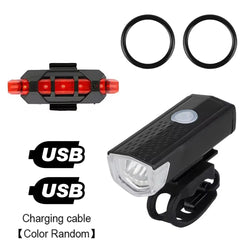 USB Rechargeable LED Bike Headlight & Taillight Set