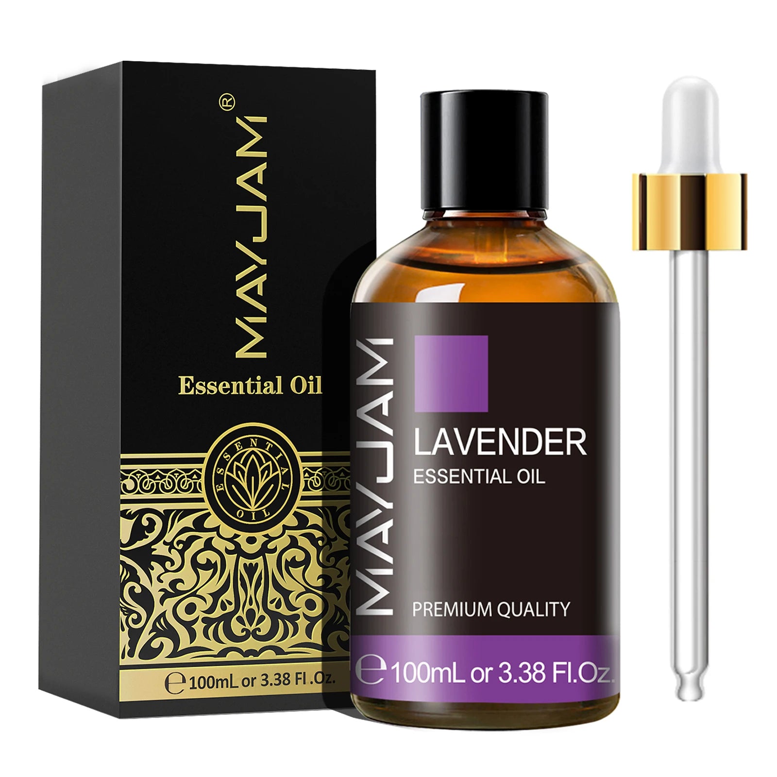 MAYJAM 100ml Essential Oil with Dropper (Sandalwood, Lavender, Eucalyptus, Vanilla)
