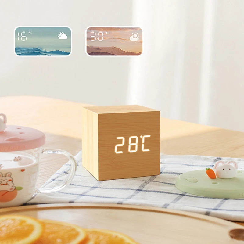 LED Wooden Alarm Clock Deal #70